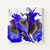 Lila Iris Blume Wirbel Sketch Notizblock (Rückseite)