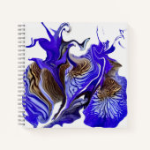 Lila Iris Blume Wirbel Sketch Notizblock (Vorderseite)