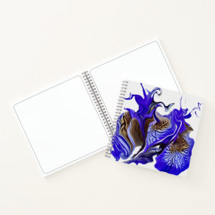 Lila Iris Blume Wirbel Sketch Notizblock