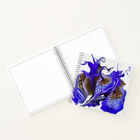 Lila Iris Blume Wirbel Sketch Notizblock (Innenseite)