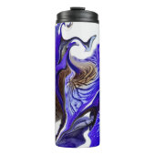 Lila Iris Blume Wirbel Thermosbecher (Vorderseite)