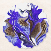 Lila Iris Blume Wirbel Untersetzer (Vorderseite)