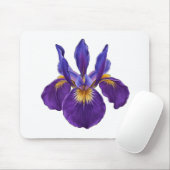 Lila Iris-Blumen-Aquarell-Botanik-Blumenkunst Mousepad (Mit Mouse)
