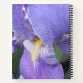 Lila Iris-Blumen-Blumen-Notizbuch Notizblock (Rückseite)