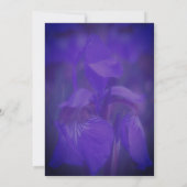 Lila Iris-Blumen-Brautparty Einladung (Rückseite)