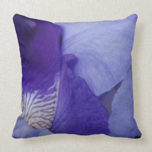 Lila Iris-Blumen-Fotothrow-Kissen Kissen