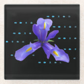 Lila Iris-Blumen-Glas-Untersetzer Glasuntersetzer (Vorderseite)