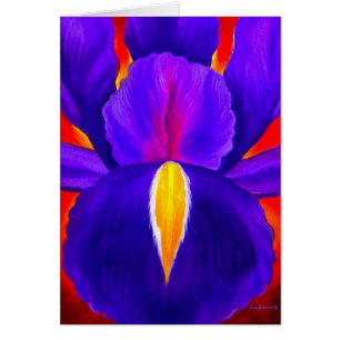 Lila Iris-Blumen-Malerei-Kunst - multi