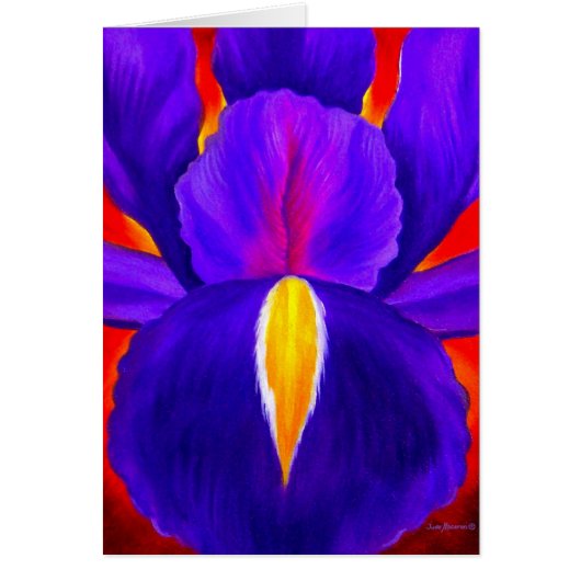 Lila Iris-Blumen-Malerei-Kunst - multi (Vorne)