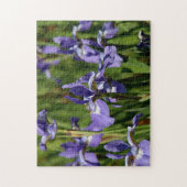 Lila Iris-Blumen Puzzle (Vertikal)