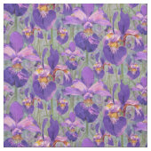 Lila Iris-Blumenmuster Stoff (Muster)
