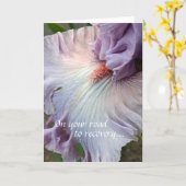 Lila Iris-Blütenlauf Karte (Gelbe Blume)