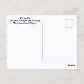 Lila Iris Botanical Floral Postkarte (Rückseite)