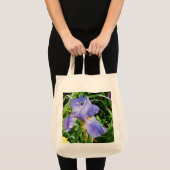 Lila Iris Botanical Tote Bag Tragetasche (Vorderseite (Produkt))