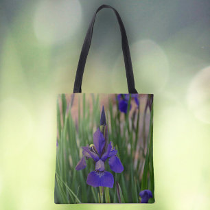 Lila Iris botanisch fotografisch Tasche