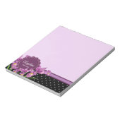 Lila Iris Botanische Blumenkunst Notizblock (Rotiert)