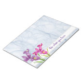 Lila Iris Botanischer Organza Notizblock (angewinkelt)