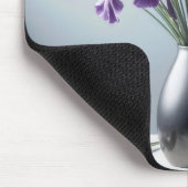 Lila Iris Bouquet in Pewter Vase Mousepad (Ecke)