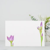 Lila Iris Briefpapier (Stehend Vorderseite)