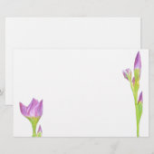Lila Iris Briefpapier (Vorne/Hinten)