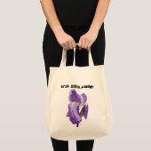 Lila Iris Computer Vector Art Tragetasche (Vorderseite (Produkt))