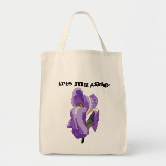 Lila Iris Computer Vector Art Tragetasche (Vorne)