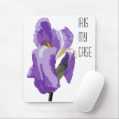 Lila Iris-Computer-Vektor Mousepad (Mit Mouse)