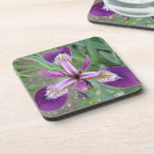 Lila Iris Cork Untersetzer (Linke Seite)