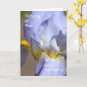 Lila Iris Deepest Beileid Karte (Gelbe Blume)