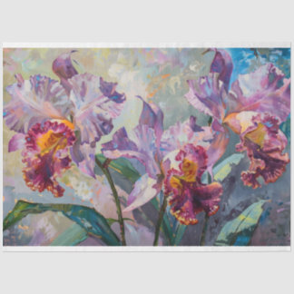 lila Iris-Dekodierung Seidenpapier