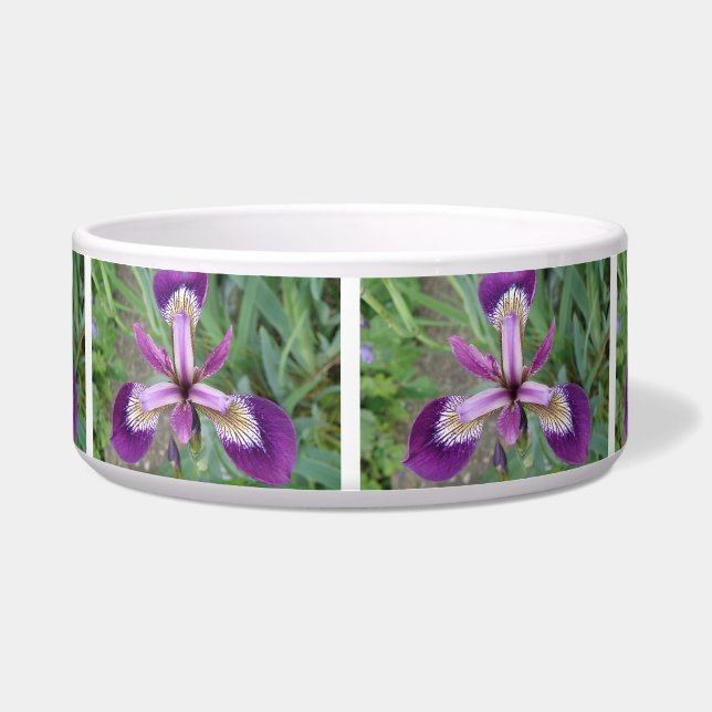 Lila Iris Dog Bowl Napf (Vorderseite)