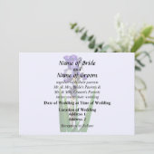 Lila Iris Einladung (Stehend Vorderseite)