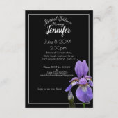 Lila Iris Elegant Begleitkarte (Vorderseite)