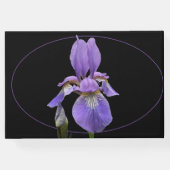 Lila Iris Elegant Gästebuch (Rückseite)