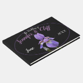 Lila Iris Elegant Gästebuch (Ecke)