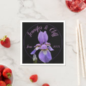 Lila Iris Elegant Serviette (Beispiel)