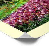 LILA IRIS-FELDER IM GRÜNEN TUSKANISCHEN LANDSCHAFT POSTER (Ecke)