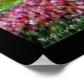 LILA IRIS-FELDER IM GRÜNEN TUSKANISCHEN LANDSCHAFT POSTER (Ecke)