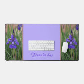 Lila Iris Floral Botanical Fotographic Lilac Schreibtischunterlage (Tastatur & Maus)