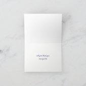 Lila Iris floral Dankeschön Karte (Innenseite)