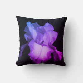 Lila Iris Floral Fotografie Kissen