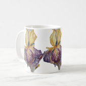 Lila Iris floral Kaffeetasse (Vorderseite Links)
