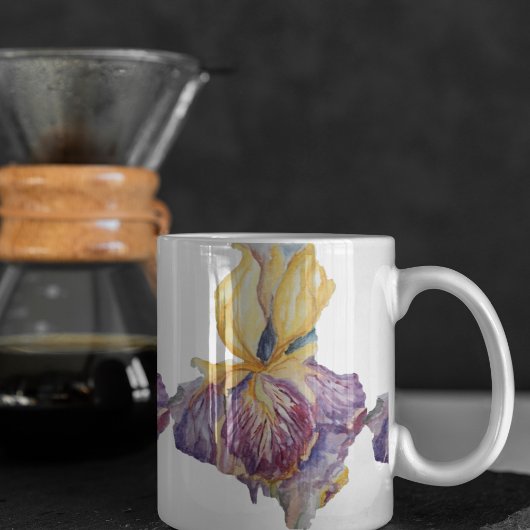 Lila Iris floral Kaffeetasse