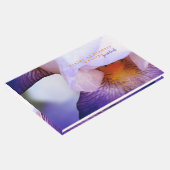 Lila Iris Floral Vacacation Gästebuch (Ecke)