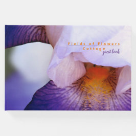 Lila Iris Floral Vacacation Gästebuch