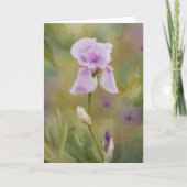 Lila Iris Flower Garden Art Note Card Karte (Vorderseite)