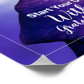 Lila Iris Foto Dankbares Herzangebot Poster (Ecke)