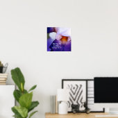 Lila Iris Foto Dankbares Herzangebot Poster (Heimbüro)