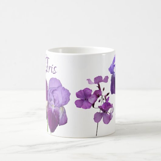 Lila Iris-Frühling Blütenblüte Kaffeetasse (Mittel)