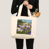 Lila Iris Garden Bag Jumbo Stoffbeutel (Vorderseite (Produkt))